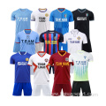 Custom Men Football Jersey Training Club Quick Dry Original Blue Football Wear Soccer Club Uniforms Wholesale Soccer Jerseys Set